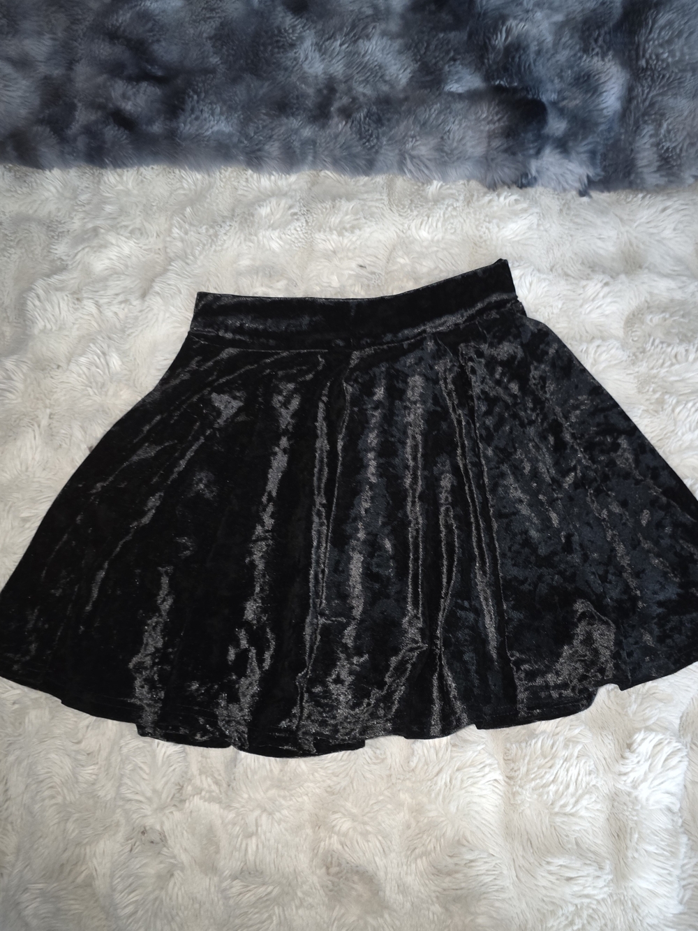 Black Velvet A-Line Skater Skirt